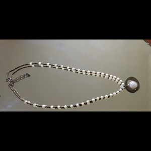 Silpada Go Coastal Pearl and Brass necklace